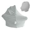 MOZAH Baby Multi-Use Cover: 9-in-1 Baby Carseat Cover, Nursing Cover, Stroller Cover & More. Breast Feeding Essentials and Baby Registry Favorite (Belgian Grey) view 1