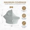 MOZAH Baby Multi-Use Cover: 9-in-1 Baby Carseat Cover, Nursing Cover, Stroller Cover & More. Breast Feeding Essentials and Baby Registry Favorite (Belgian Grey) view 2