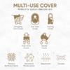 MOZAH Baby Multi-Use Cover: 9-in-1 Baby Carseat Cover, Nursing Cover, Stroller Cover & More. Breast Feeding Essentials and Baby Registry Favorite (Belgian Grey) view 4