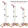 Kids Karaoke Machine with Stand, Toddler Microphone for Girls, Kids Singing Machine with Stand and Led Lights Disco Ball Karaoke Dance Party MP3/AUX view 4
