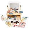 Tender Leaf Toys - Hair Salon - 21 Piece Pretend Play Wooden Hair Cutting Kit, Hairdresser Kit, Hair Styling Set with Tilting Mirror - Encourages Role-Play, Story Invention in Boys and Girls - Age 3+ view 2