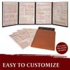DND DM Screen 5e - D&D Dungeon Master Screen 3D Faux Leather with Customizable Inserts - Dungeons and Dragons GM / Game Master Accessories Gift for Man or Woman. Hide Your Dice Rolls, Maps & Books view 3