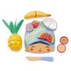 Tender Leaf Toys - Tropical Fruit Chopping Board - Wooden Play Food Set with 6 Choppable Fruits, Wood Knife and Illustrated Board - Improves Fine Motor Skills - Age 2+ view 2