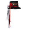 BLESSUME Steampunk Top Hat with Glasses for Carnival Halloween Theme Party (Medium, Black&Red) view 1
