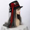 BLESSUME Steampunk Top Hat with Glasses for Carnival Halloween Theme Party (Medium, Black&Red) view 2