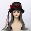 BLESSUME Steampunk Top Hat with Glasses for Carnival Halloween Theme Party (Medium, Black&Red) view 3