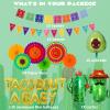 26 PCS Taco Bout a Baby Decoration - Fiesta Baby Shower Decorations Include Taco Bout a Baby Balloons Paper Fans Fiesta Banner Cactus Avocado Foil Balloons view 4