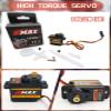 HOPLEX RC Servo EMAX Steering Servo with Servo Mount Bracket and Arm and Steering Link Set for RC Car Boat Model Parts Axial SCX24 Upgrade Parts(Red) view 2