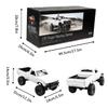 LEOSO WPL C24 1/16 RC Rock Crawler Truck 4x4 with 3 Upgraded 1200mah Battery 2.4GHz 4WD Remote Control Off-Road Pick-up Truck RTR for Men (White) view 2