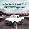 LEOSO WPL C24 1/16 RC Rock Crawler Truck 4x4 with 3 Upgraded 1200mah Battery 2.4GHz 4WD Remote Control Off-Road Pick-up Truck RTR for Men (White) view 4