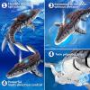 fromeasy Mosasaurus Dinosaur Toys, Upgrade Remote Control Water Toy, Pool Toys for Kids Ages 4-8, RC Dino with Light and Spray Water for Swimming Bath Lake Ocean Christmas Birthday Gift view 3