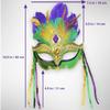 LUX TRENDS Set of 2 Mardi Gras Masquerade Mask Feathers Venetian Carnival Mask for Carnival Halloween Cosplay Party for Women (Feather) view 3