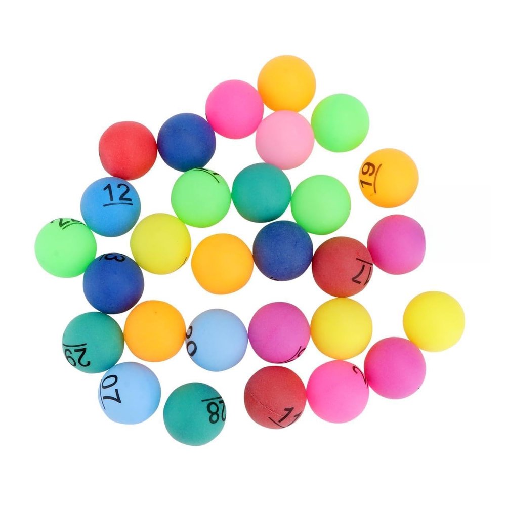 Gatuida 40Pcs Colorful Numbered Raffle Drawing Balls - 1 to 40, for Bingo Games, Party Activities, and Prize Raffles