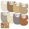 8-Pack Organic Baby Bibs for Boys, Girls - Soft Cotton Drooling and Teething Bibs for Baby Girl & Boy, Extra Absorbent, Easy To Clean & Put On for Toddler, Newborn, Infant 0-24 Months (Terracotta) view 1