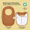 8-Pack Organic Baby Bibs for Boys, Girls - Soft Cotton Drooling and Teething Bibs for Baby Girl & Boy, Extra Absorbent, Easy To Clean & Put On for Toddler, Newborn, Infant 0-24 Months (Terracotta) view 3
