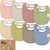 8-Pack Organic Baby Bibs for Boys, Girls - Soft Cotton Drooling and Teething Bibs for Baby Girl & Boy, Extra Absorbent, Easy to Clean & Put On for Toddler, Newborn, Infant 0-24 Months (Boho) view 1
