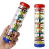Rainmaker Baby Rain Stick Toys for Kids: 8 inch Rainstick Sensory Rattle Toys for Babies,Shaker Rainfall Tubes Musical Instrument -Red view 2