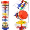 Rainmaker Baby Rain Stick Toys for Kids: 8 inch Rainstick Sensory Rattle Toys for Babies,Shaker Rainfall Tubes Musical Instrument -Red view 3