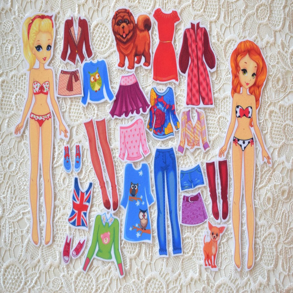 Paper Dolls Felt Board Clothes Flannel Set Dress up Game 19 Felt Outfits Quiet Play Educational Toys Pretend Play Preschool Felt People Gift