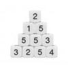 ZJchao Dice Set, 20pcs 6 Sided Number Dice Accessories Plastic 16mm Round Corner Teacher Dice Set Polyhedral Dice Set for Numeral Teaching Board Games Teach Clssroom Suplies Nuber Dice (White) view 1