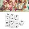 ZJchao Dice Set, 20pcs 6 Sided Number Dice Accessories Plastic 16mm Round Corner Teacher Dice Set Polyhedral Dice Set for Numeral Teaching Board Games Teach Clssroom Suplies Nuber Dice (White) view 3