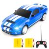BDTCTK Remote Control 1/24 Ford Mustang Shelby GT500 RC Model Car, Toys for 6+ Kids and Adults Blue view 1