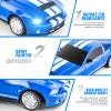 BDTCTK Remote Control 1/24 Ford Mustang Shelby GT500 RC Model Car, Toys for 6+ Kids and Adults Blue view 2