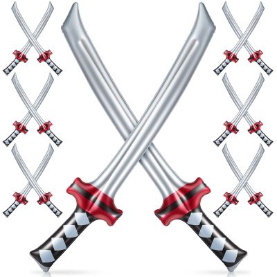 Deekin Ninja Inflatable Sword Ninja Samurai Inflatable Swords Katana Toy Blow up Samurai Toy Costume Accessories for Girls and Boys Birthday Theme Party(24 Pcs)