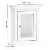 Dollhouse White Mirror Cabinet, Miniature Mirrored White Cabinet Mini Bathroom Furniture Storage for 1:12 Doll House view 2