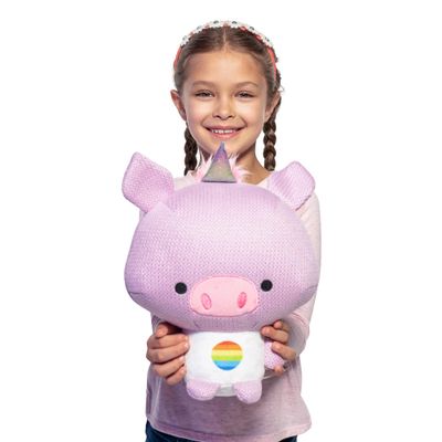 Ami Amis Jumbo Oinkie- Soft Cozy Crochet Plush, Adorably Cute Details, Extra Cuddly Size for Collection Enthusiasts