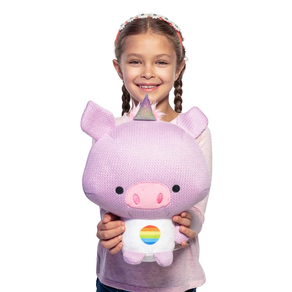 Ami Amis Jumbo Oinkie- Soft Cozy Crochet Plush, Adorably Cute Details, Extra Cuddly Size for Collection Enthusiasts