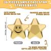 Deekin 36 Pieces Star Stress Balls Mini Foam Ball Stress Relief Squeeze Toys Mini for Kids Teens and Student Adults Gifts Bag Fillers at Work School Home(Smile,3.1 Inch) view 2