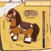Harrycle Horse Piata Cowgirl Piata for Birthday Girl with Bat Stick Blindfold Mask for Horse Birthday Cowgirl Party Game Decor Supplies, 15 x 13.4 x 3.2 Inch view 2