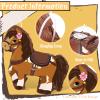 Harrycle Horse Piata Cowgirl Piata for Birthday Girl with Bat Stick Blindfold Mask for Horse Birthday Cowgirl Party Game Decor Supplies, 15 x 13.4 x 3.2 Inch view 3