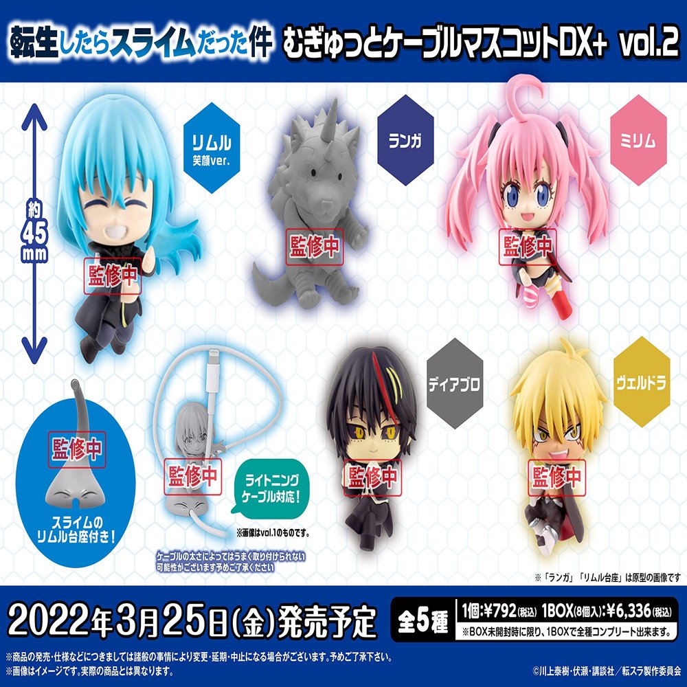 Bushiroad Creative That Time I Got Reincarnated as a Slime Mugitto Cable Mascot DX+ vol.2 (One Random)