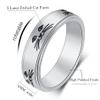 LuckyAmor Anxiety Ring for Women Spinner Rings:Rotating Rings Stainless Steel 6mm Moon Star Anxiety for Men Band Jewelry Gift for Women Size 6 7 8 9 10 view 2