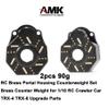 4pcs Brass Internal Wheel Counter Weight Knuckle Counterweight 45g/pcs for 1/10 RC Crawler TRX-6 TRX-4 Bronco Defender Upgrade view 4