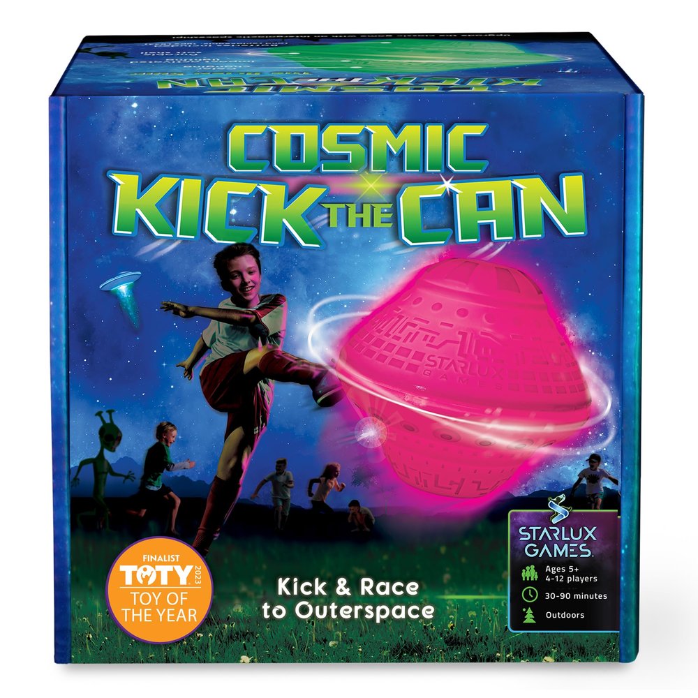 Cosmic Kick the Can  An Outdoor Game with a Galactic Twist | Ages 5+, 4-12 Players | Glow in the Dark | Outside Toys for Kids | Backyard, Camping & Parties | Gifts for Boys | Toy of the Year Finalist