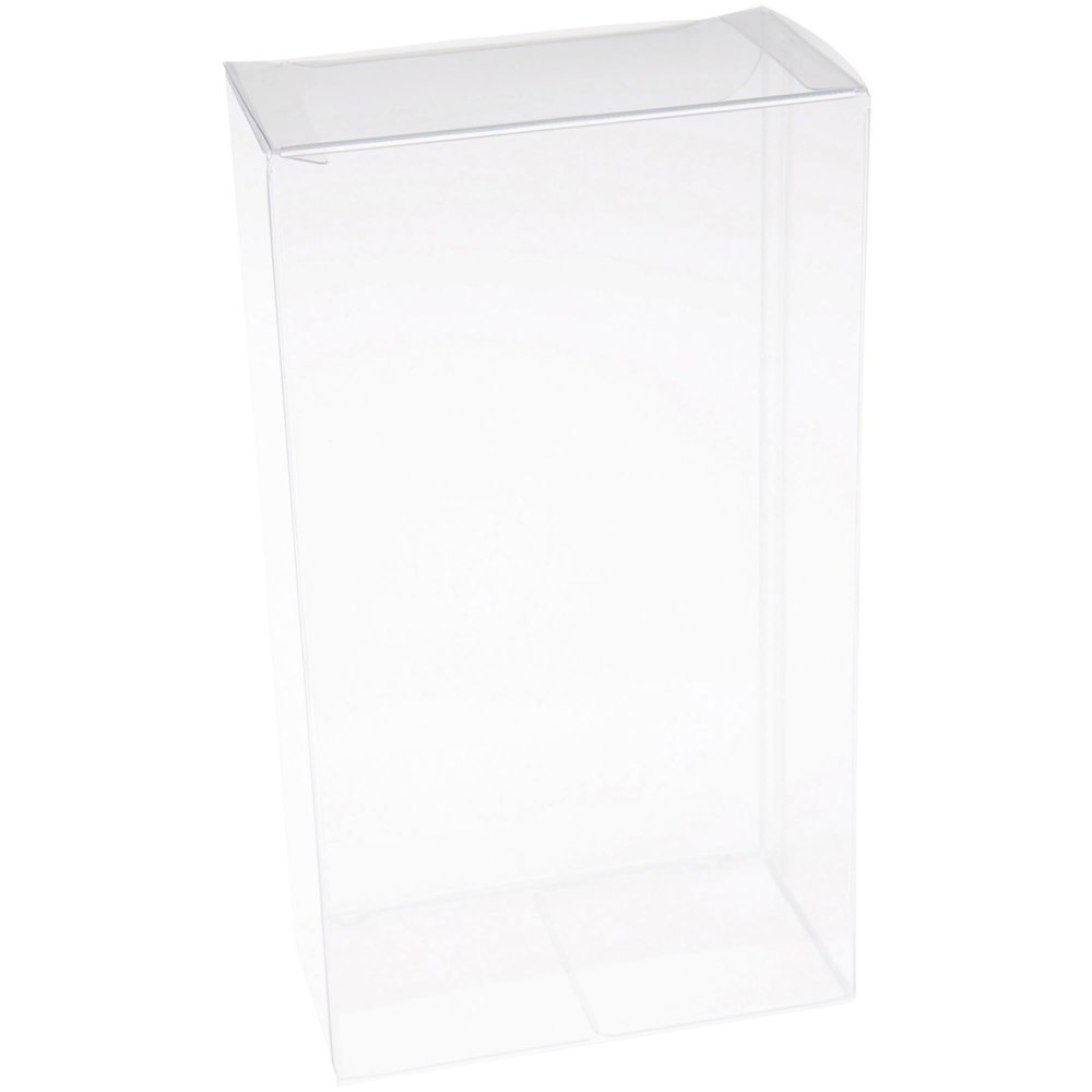 Plymor Clear Folding Action Figure Storage / Display Protector Box, 3.5" W x 2" D x 6.25" H, fits 5" - 5.75" Dolls or Figures, 100-Pack