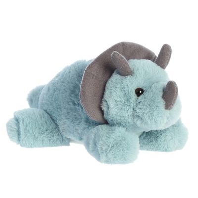 Aurora Adorable Mini Flopsie Triceratops Stuffed Animal - Mini Companions Ready for Playful Adventures - for Kids All Ages, Toddlers, Adults, and Families - Blue 9 Inches