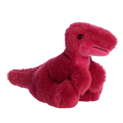 Aurora Adorable Mini Flopsie Velociraptor Stuffed Animal - Playful Ease - Timeless Companions - Red 8 Inches