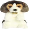 Aurora Adorable Miyoni Tots Sitting Pretty Beagle Pup Stuffed Animal - Lifelike Details Make a Cherished Companion - Perfect for Decorating Bedrooms or Classrooms - White 9.5 Inches view 1