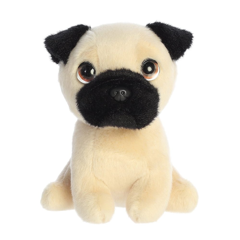 Aurora Expressive Petites Preston Pug Stuffed Animal - Emotional Connection - Loving Companions - Brown 6.5 Inches