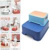 XKMT- Miesblue Kid,Baby,Toddler Double Up 2 Step Stool Anti-Slip Sturdy Two Step Stool For Potty Training, Bathroom, Kitchen, Toilet Stools, Nursery Furniture [P/N : ET-BABY008-MIESBLUE] view 2