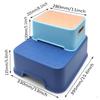 XKMT- Miesblue Kid,Baby,Toddler Double Up 2 Step Stool Anti-Slip Sturdy Two Step Stool For Potty Training, Bathroom, Kitchen, Toilet Stools, Nursery Furniture [P/N : ET-BABY008-MIESBLUE] view 3