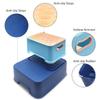 XKMT- Miesblue Kid,Baby,Toddler Double Up 2 Step Stool Anti-Slip Sturdy Two Step Stool For Potty Training, Bathroom, Kitchen, Toilet Stools, Nursery Furniture [P/N : ET-BABY008-MIESBLUE] view 4