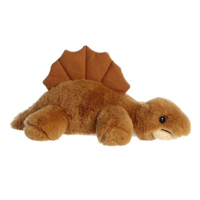 Aurora Adorable Mini Flopsie Edaphosaurus Stuffed Animal - Playful Ease - Timeless Companions - Brown 8 Inches