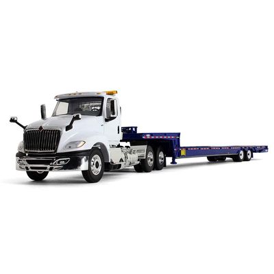 First Gear White/Blue: International LT Day Cab & Ledwell Hydratail Trailer