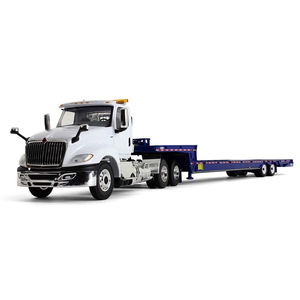 First Gear White/Blue: International LT Day Cab & Ledwell Hydratail Trailer