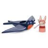 Tender Leaf Toys - Swifty Bird - Solid Wood Bird Toy with Removeable Bunny Character - Open-Ended Play Toy for Toddler Boys and Girls - Explore Role-Play and Imagination - Age 3+ view 2